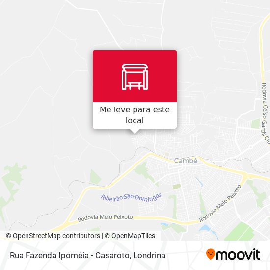 Rua Fazenda Ipoméia - Casaroto mapa