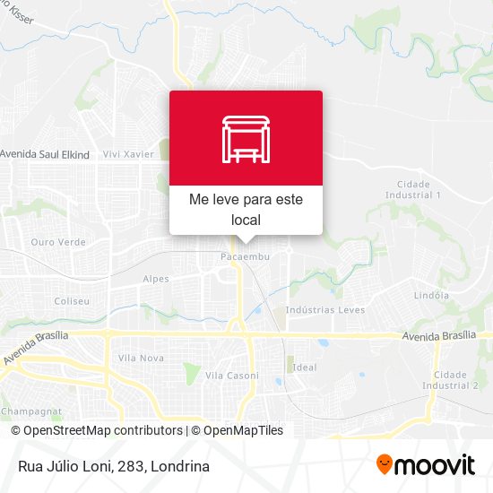 Rua Júlio Loni, 283 mapa