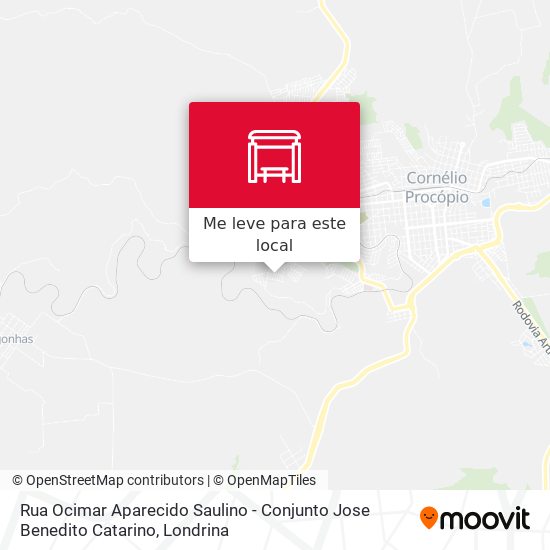 Rua Ocimar Aparecido Saulino - Conjunto Jose Benedito Catarino mapa