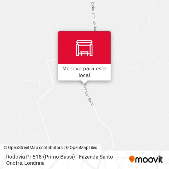 Rodovia Pr 518 (Primo Bassi) - Fazenda Santo Onofre mapa