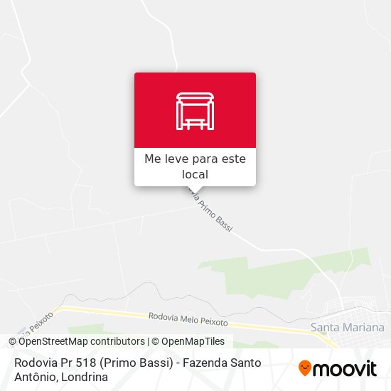 Rodovia Pr 518 (Primo Bassi) - Fazenda Santo Antônio mapa