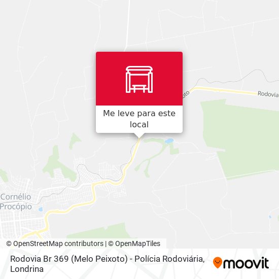 Rodovia Br 369 (Melo Peixoto) - Polícia Rodoviária mapa