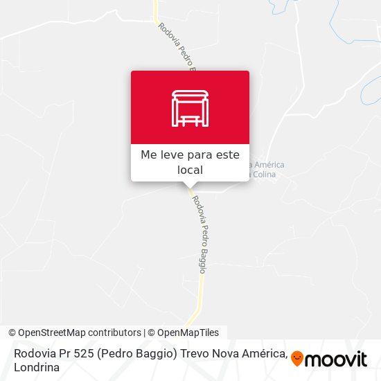 Rodovia Pr 525 (Pedro Baggio) Trevo Nova América mapa