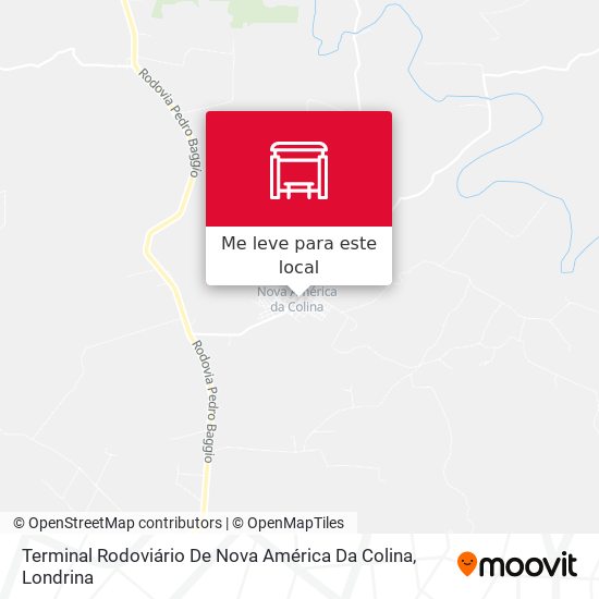 Terminal Rodoviário De Nova América Da Colina mapa