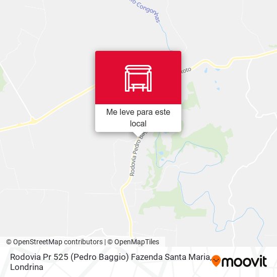 Rodovia Pr 525 (Pedro Baggio) Fazenda Santa Maria mapa