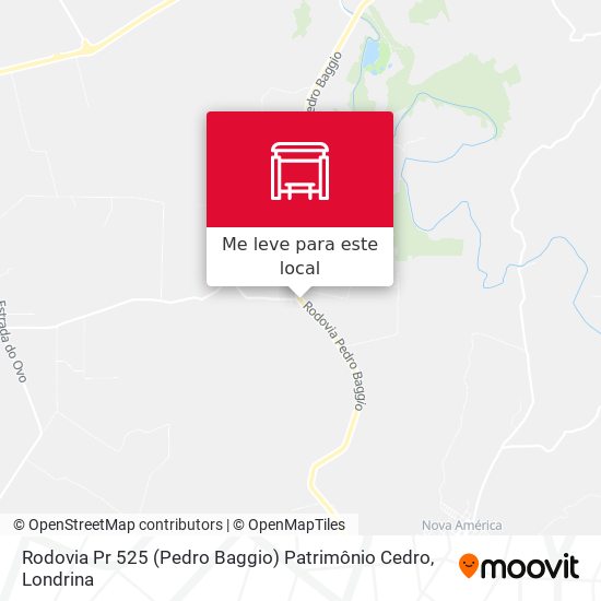 Rodovia Pr 525 (Pedro Baggio) Patrimônio Cedro mapa