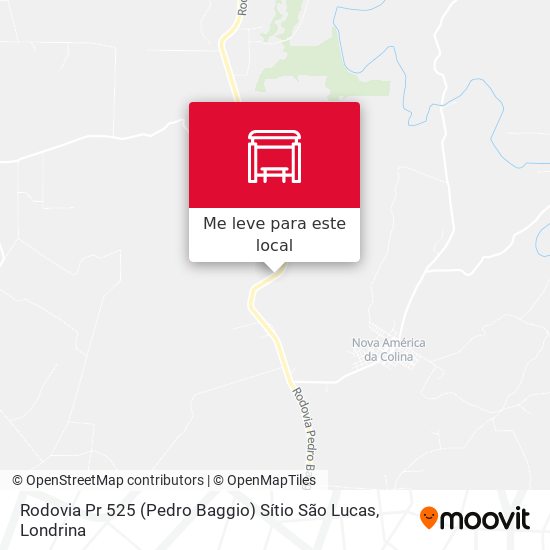 Rodovia Pr 525 (Pedro Baggio) Sítio São Lucas mapa