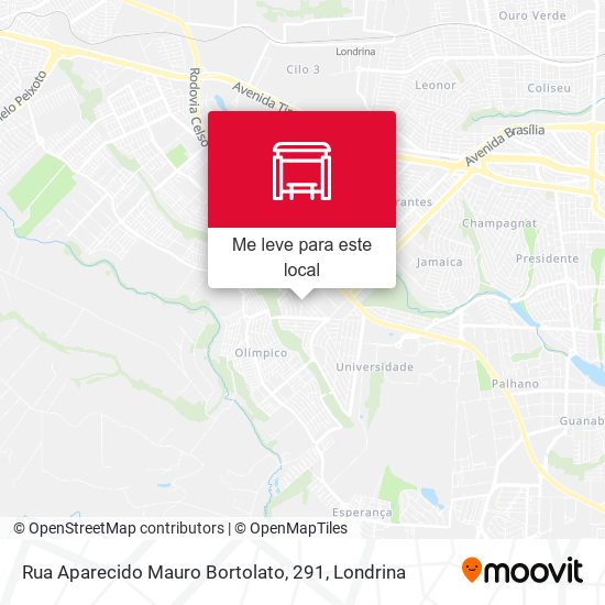 Rua Aparecido Mauro Bortolato, 291 mapa