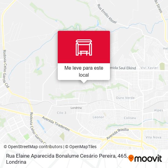 Rua Elaine Aparecida Bonalume Cesário Pereira, 465 mapa