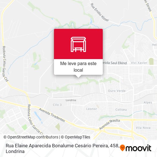 Rua Elaine Aparecida Bonalume Cesário Pereira, 458 mapa
