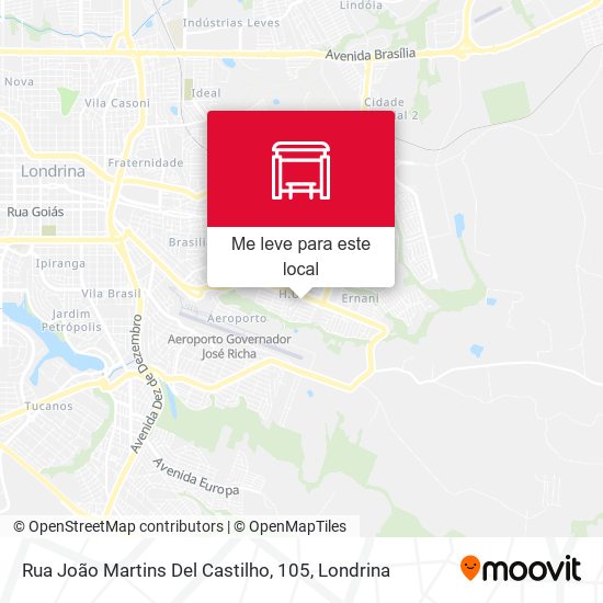 Rua João Martins Del Castilho, 105 mapa