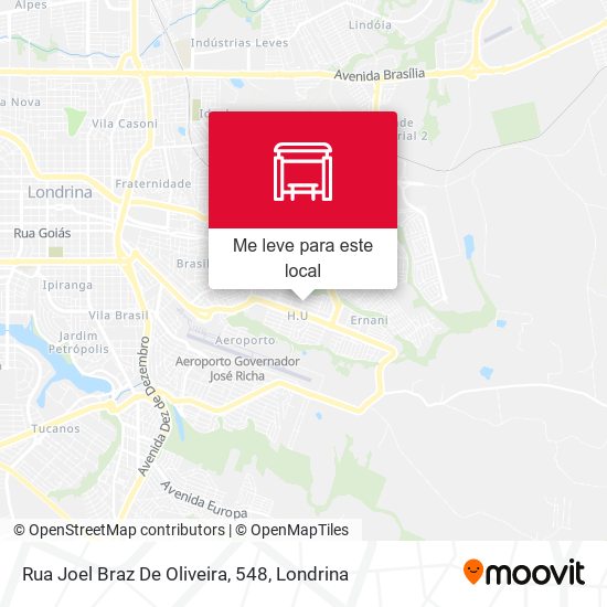 Rua Joel Braz De Oliveira, 548 mapa