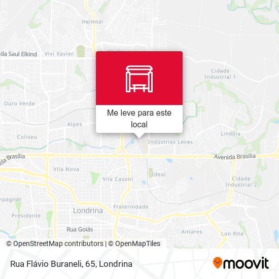 Rua Flávio Buraneli, 65 mapa
