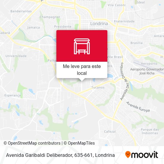 Avenida Garibaldi Deliberador, 635-661 mapa