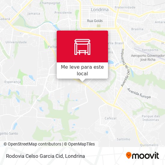 Rodovia Celso Garcia Cid mapa
