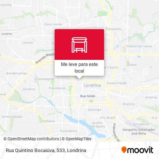 Rua Quintino Bocaiúva, 533 mapa