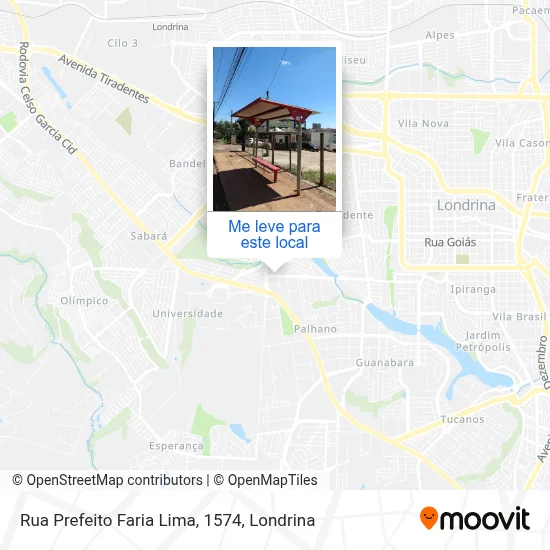 Rua Prefeito Faria Lima, 1574 mapa