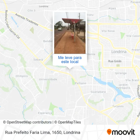 Rua Prefeito Faria Lima, 1650 mapa