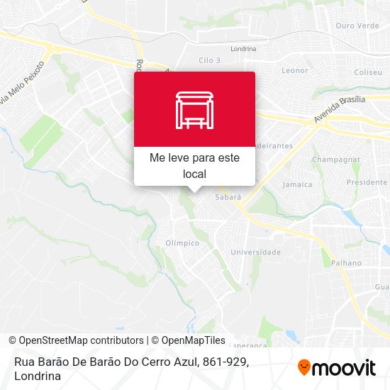 Rua Barão De Barão Do Cerro Azul, 861-929 mapa