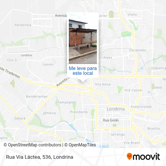 Rua Via Láctea, 536 mapa