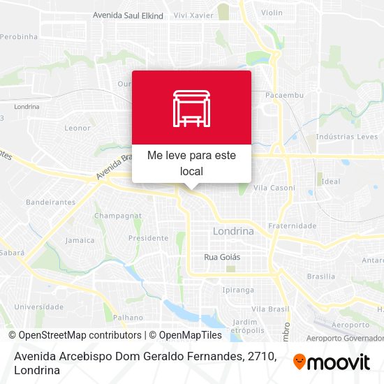 Avenida Arcebispo Dom Geraldo Fernandes, 2710 mapa