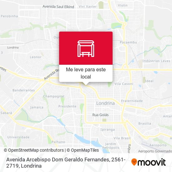 Avenida Arcebispo Dom Geraldo Fernandes, 2561-2719 mapa