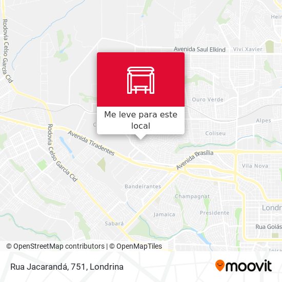 Rua Jacarandá, 751 mapa