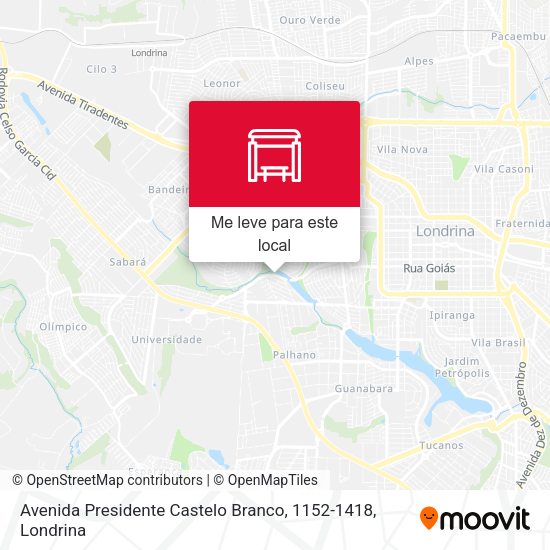 Avenida Presidente Castelo Branco, 1152-1418 mapa