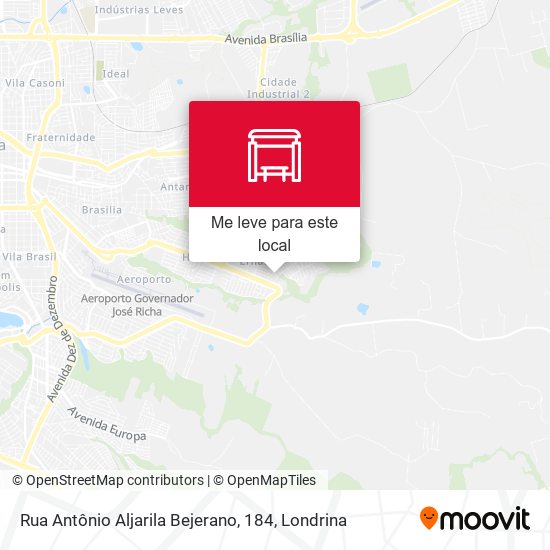 Rua Antônio Aljarila Bejerano, 184 mapa