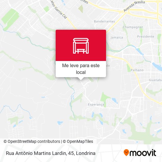 Rua Antônio Martins Lardin, 45 mapa
