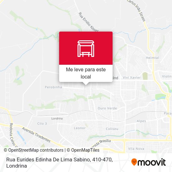 Rua Eurídes Edinha De Lima Sabino, 410-470 mapa