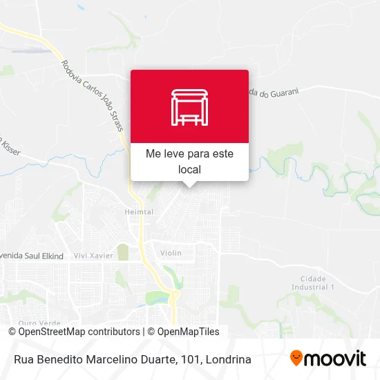 Rua Benedito Marcelino Duarte, 101 mapa