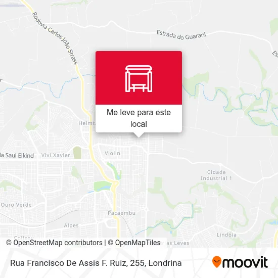 Rua Francisco De Assis F. Ruiz, 255 mapa
