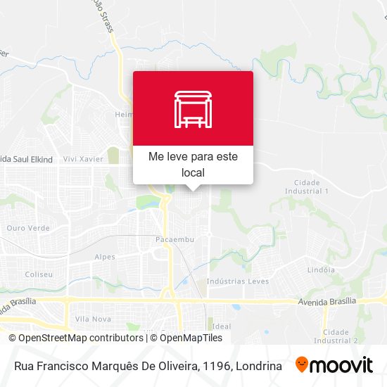 Rua Francisco Marquês De Oliveira, 1196 mapa