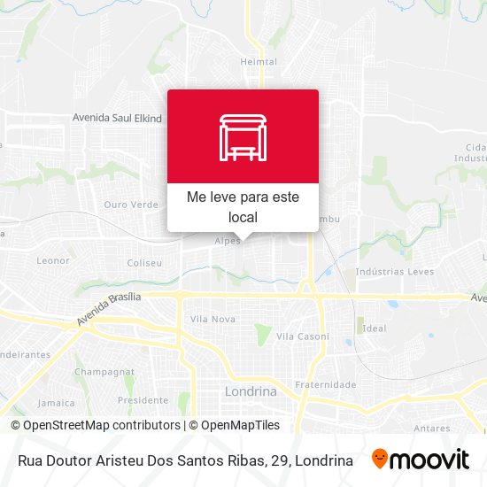 Rua Doutor Aristeu Dos Santos Ribas, 29 mapa