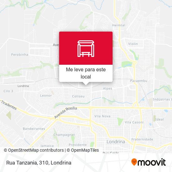 Rua Tanzania, 310 mapa
