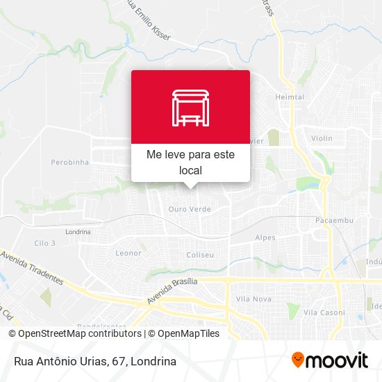 Rua Antônio Urias, 67 mapa