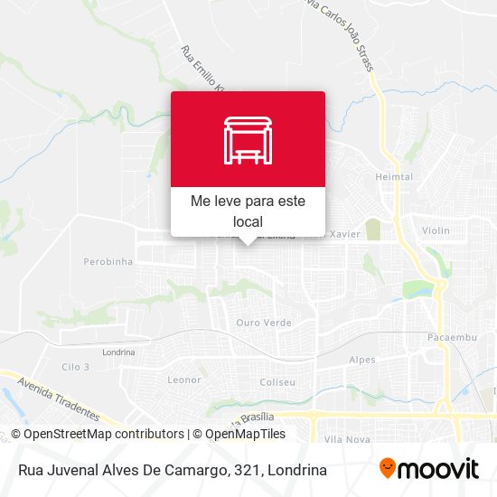 Rua Juvenal Alves De Camargo, 321 mapa