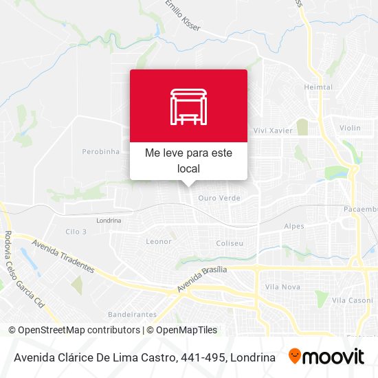 Avenida Clárice De Lima Castro, 441-495 mapa