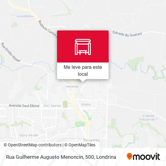 Rua Guilherme Augusto Menoncin, 500 mapa