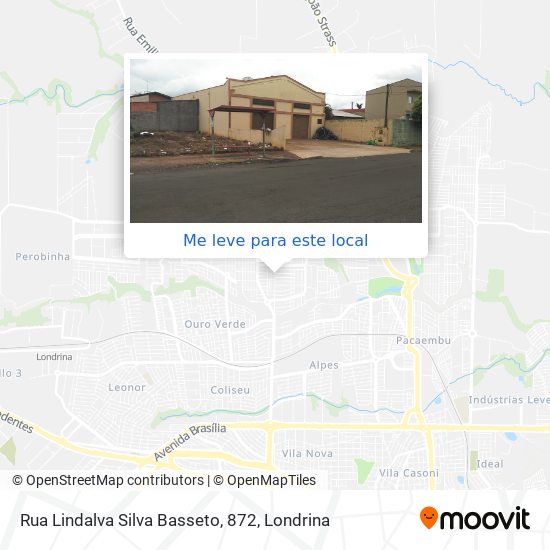 Rua Lindalva Silva Basseto, 872 mapa