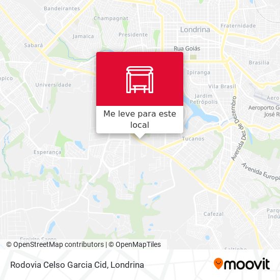 Rodovia Celso Garcia Cid mapa
