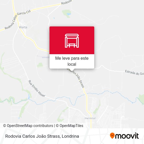 Rodovia Carlos João Strass mapa