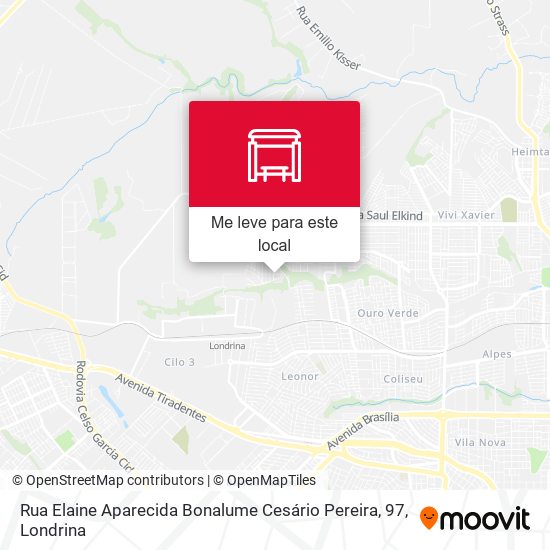 Rua Elaine Aparecida Bonalume Cesário Pereira, 97 mapa