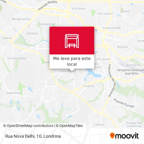 Rua Nova Delhi, 10 mapa
