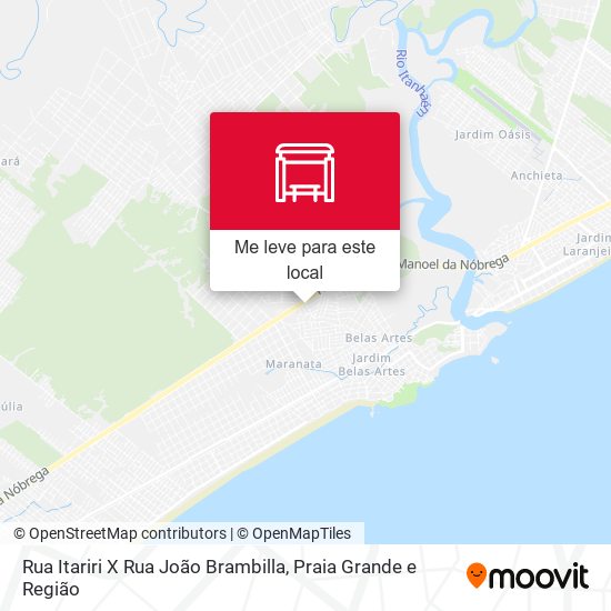 Rua Itariri X Rua João Brambilla mapa