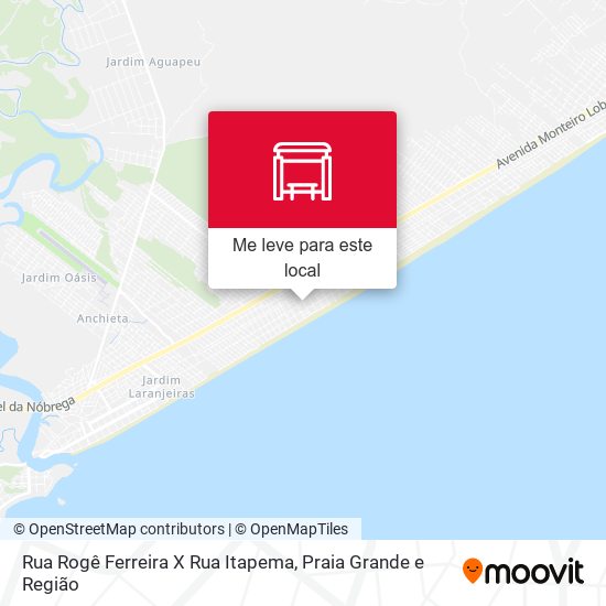 Rua Rogê Ferreira X Rua Itapema mapa
