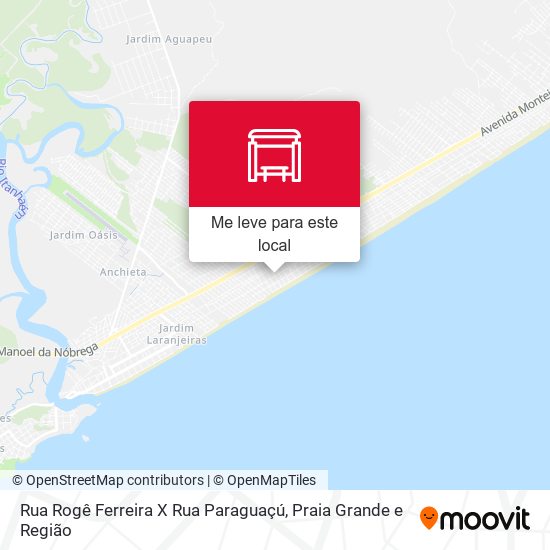 Rua Rogê Ferreira X Rua Paraguaçú mapa
