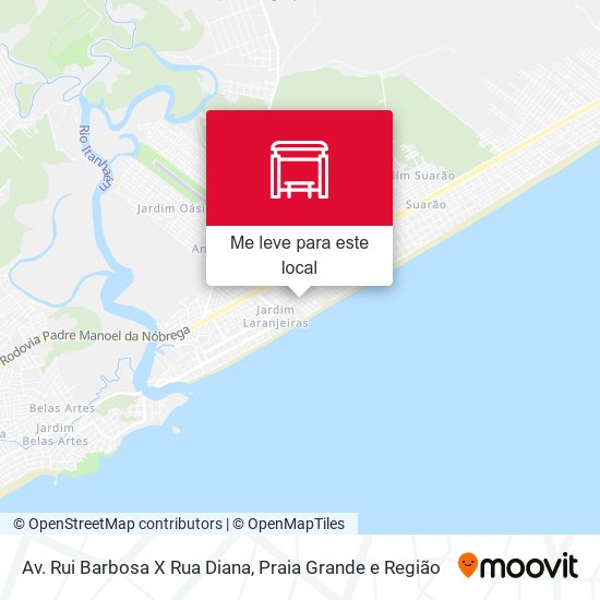 Av. Rui Barbosa X Rua Diana mapa