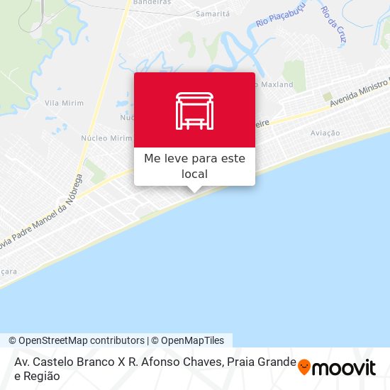 Av. Castelo Branco X R. Afonso Chaves mapa